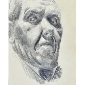 Stanisław KAMOCKI (1875-1944), Autoportret w ujęciu prawego en trois quatre od dołu