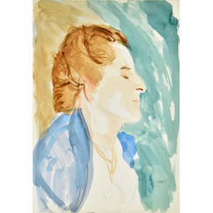 Wojciech WEISS (1875-1950), Portret Haneczki – córki artysty, ok. 1940