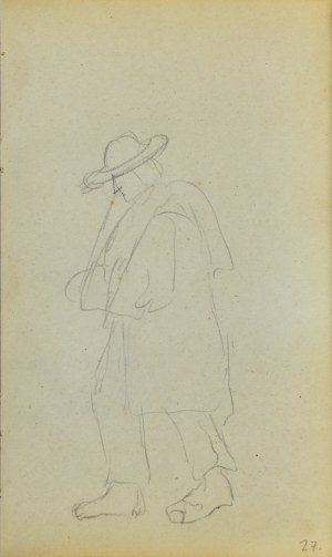 Jacek MALCZEWSKI (1854-1929), Chłop idący boso ukazany z lewego profilu
