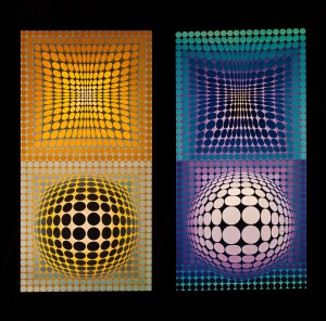 Victor Vasarely, VEGA NOIR, VEGA-WA-3, VEGA-WA-2, OND-FIRE