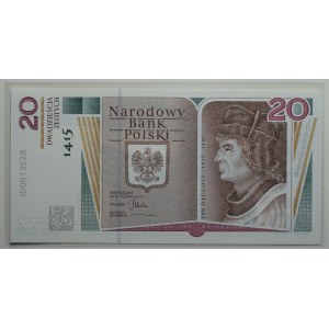 20 złotych 2015 - 600. rocznica urodzin Jana Długosza