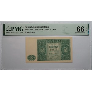 2 złote 1946 - bez serii i numeracji - PMG 66 EPQ