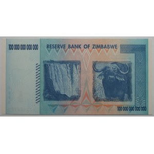 Zimbabwe - 100 bilionów dolarów 2008 - AA