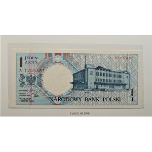 Miasta Polskie - zestaw 9 banknotów - od 1 do 500 złotych 1990