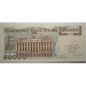 50 000 złotych 1989 - seria A - bankowy egzemplarz