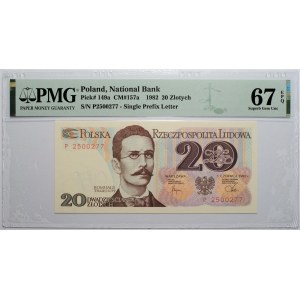 20 złotych 1982 - seria P - PMG 67 EPQ