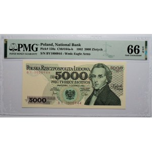 5000 złotych 1982 - seria BY - PMG 66 EPQ