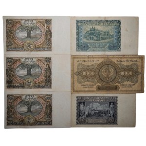 Zestaw 6 sztuk banknotów (1922-1940)