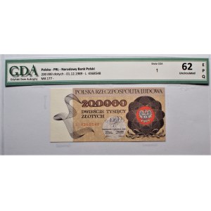 200 000 złotych 1989 - seria L - GDA 62 EPQ