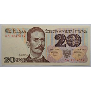 20 złotych 1982 - seria AA