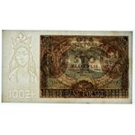 100 złotych 1932 - seria AN. - dwie kreski na górze marginesu - RZADKA ODMIANA