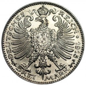 NIEMCY - Saksonia-Weimar-Eisenach - 3 marki 1915 A