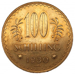 AUSTRIA - 100 szylingów 1930 - złoto 900