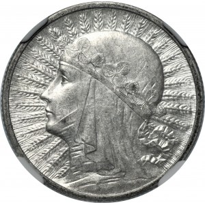 II RP - 2 złote 1932 - Głowa kobiety - NGC AU 58