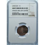 USA - 1 cent - DESTRUKT - NGC MINT ERROR MS 65 RED