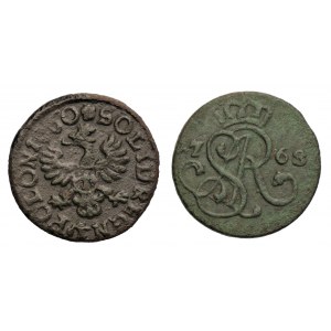 Zestaw 2 monet - Boratynka 1660 i Szeląg 1768