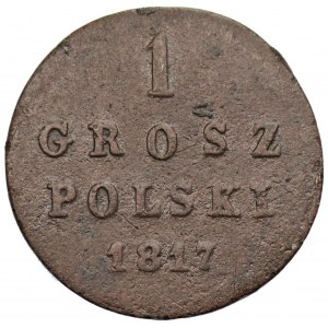 KRÓLESTWO POLSKIE - Aleksander I (1815-1825) - 1 grosz polski 1817 I.B., Warszawa