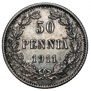 FINLANDIA - 50 pennia 1911 L