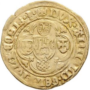 Nizozemí - Gelderland, Arnold van Egmont, 1423 - 1473, Florin b.l. - stojící Jan Křtitel, opi