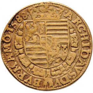 Rudolf II., 1576 - 1612, Dukát 1588, Praha-Ercker, J.64b-2, MKČ.295, 3.229g,