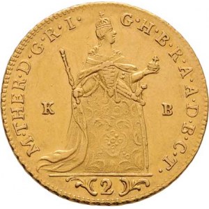 Marie Terezie, 1740 - 1780, 2 Dukát 1765 KB/KD, Kremnica, N.70, Husz.1649,