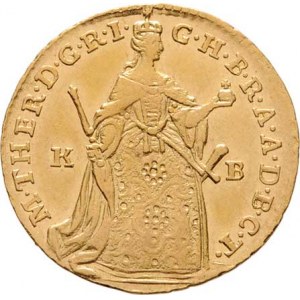 Marie Terezie, 1740 - 1780, Dukát 1747 KB, Kremnica, N.71, Husz.1652, 3.471g,