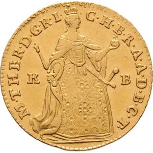 Marie Terezie, 1740 - 1780, Dukát 1751 KB, Kremnica, N.71, Husz.1652, 3.477g,