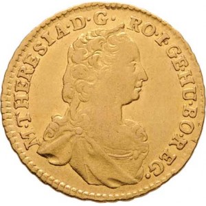 Marie Terezie, 1740 - 1780, Dukát 1752, Karlovský Bělehrad, N.115, KM.610,