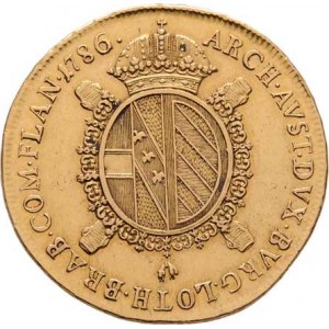 Josef II., ( 1765 - ) 1780 - 1790, Sovráno 1786 M, Milán, P.21, KM.33, 11.076g, nep.hr.,