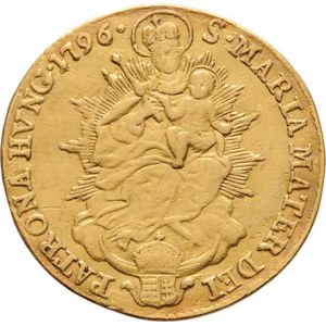František II., 1792 - 1835, Dukát 1796 bz - s madonou, Kremnica, 3.426g,