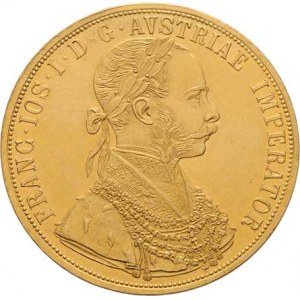 František Josef I., 1848 - 1916, 4 Dukát 1872 (spolu s prvním typem pouze 12.000 ks),