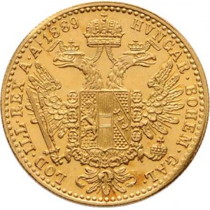 František Josef I., 1848 - 1916, Dukát 1889, 3.491g, nep.hr., nep.rysky, pěkná patina