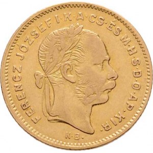 František Josef I., 1848 - 1916, 4 Zlatník 1870 KB (pouze 81.000 ks), 3.195g,