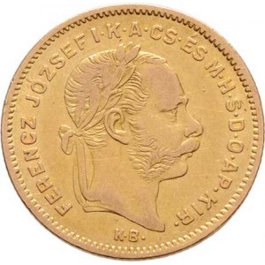 František Josef I., 1848 - 1916, 4 Zlatník 1871 KB, 3.178g, dr.hr., nep.rysky, pěkná