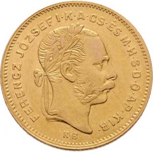 František Josef I., 1848 - 1916, 4 Zlatník 1871 KB, 3.213g, nep.hr., nep.rysky, pěkná
