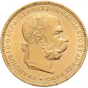 František Josef I., 1848 - 1916, 20 Koruna 1893, 6.765g, nep.hr., nep.rysky, pěkná