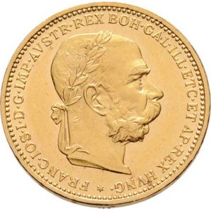 František Josef I., 1848 - 1916, 20 Koruna 1896, 6.774g, nep.hr., nep.rysky, pěkná