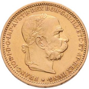 František Josef I., 1848 - 1916, 20 Koruna 1898, 6.766g, nep.hr., nep.rysky, pěkná