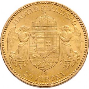 František Josef I., 1848 - 1916, 20 Koruna 1893 KB, 6.769g, nep.hr., nep.rysky, pěkná