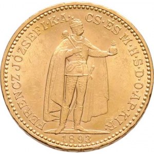 František Josef I., 1848 - 1916, 20 Koruna 1893 KB, 6.771g, nep.hr., nep.rysky