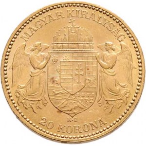 František Josef I., 1848 - 1916, 20 Koruna 1894 KB, 6.775g, nep.hr., nep.rysky, pěkná