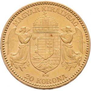 František Josef I., 1848 - 1916, 20 Koruna 1901 KB, 6.777g, nep.hr., nep.rysky, pěkná