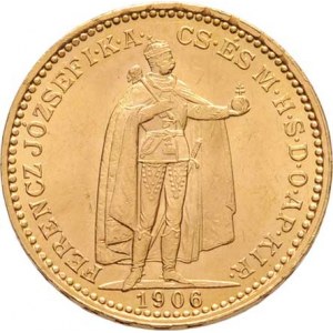 František Josef I., 1848 - 1916, 20 Koruna 1906 KB, 6.774g, nep.hr., pěkná patina