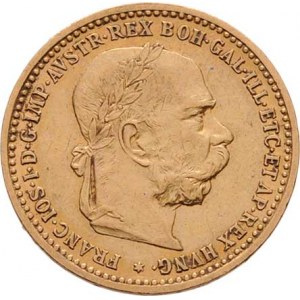 František Josef I., 1848 - 1916, 10 Koruna 1905, 3.376g, nep.hr., nep.rysky, skvrnka,