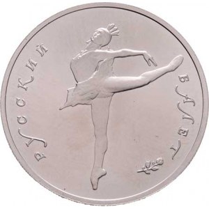 Rusko - SSSR, 1923 - 1991, 10 Rubl 1991 - Ruský balet, Y.269 (1/2 unce paladia,