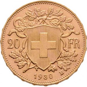 Švýcarsko, republika, 20 Frank 1930 B, Bern, KM.35.1 (Au900), 6.443g,