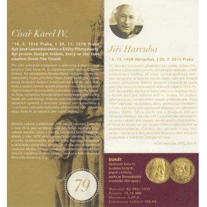 Česká republika, 1993 -, Harcuba - 700 let narození Karla IV. 1978 / 2016 -