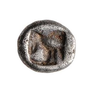 Lydia, Kroisos, 560 - 546 př.Kr., AR 1/12 Statéru, Hlavy lva a býka proti sobě / dva