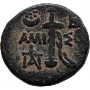 Pontos, Amisos, 2.-1. stol. př.Kr., AE 20mm, Ares zprava / meč v pochvě, nápis, monogram,