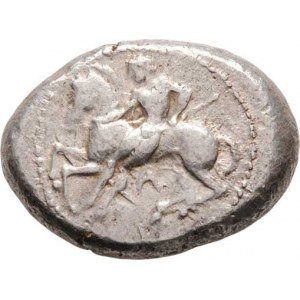 Cilicia, Kelenderis, 440 - 400 př.Kr., AR Statér, jezdec zleva / kozel zleva s hlavou